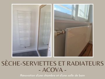 Travaux de chauffage dans le cadre de la rénovation d’une salle de bain et d’une chambre chez un particulier 👌

👉 Sèche-serviettes eau chaude Kadrane 
👉...